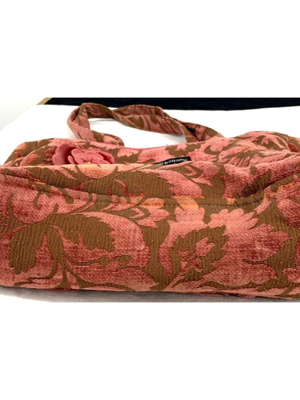 Petunia Picklebottom Diaper Bag Rose floral Jacquard Pink Embossed Tote Purse - Picture 3 of 10